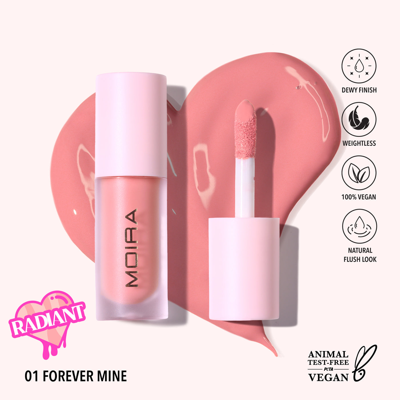 LOVE STEADY LIQUID BLUSH - MOIRA BEAUTY