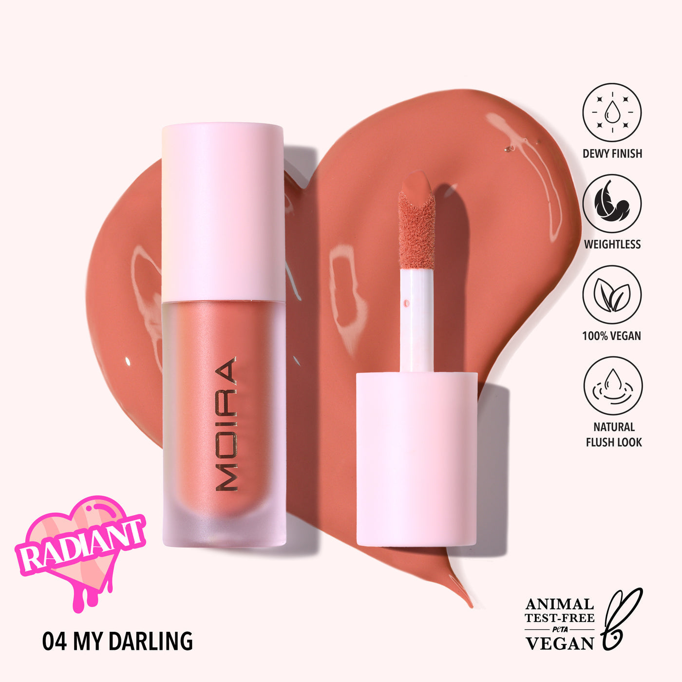 LOVE STEADY LIQUID BLUSH - MOIRA BEAUTY