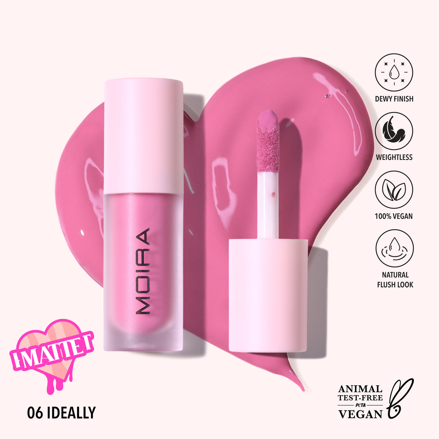LOVE STEADY LIQUID BLUSH - MOIRA BEAUTY