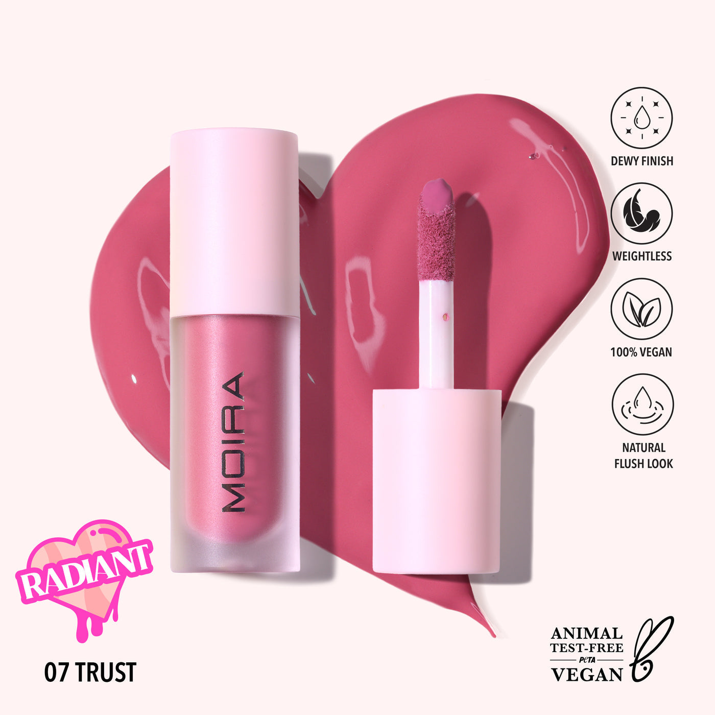 LOVE STEADY LIQUID BLUSH - MOIRA BEAUTY