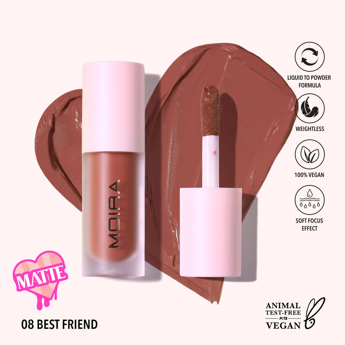 LOVE STEADY LIQUID BLUSH - MOIRA BEAUTY