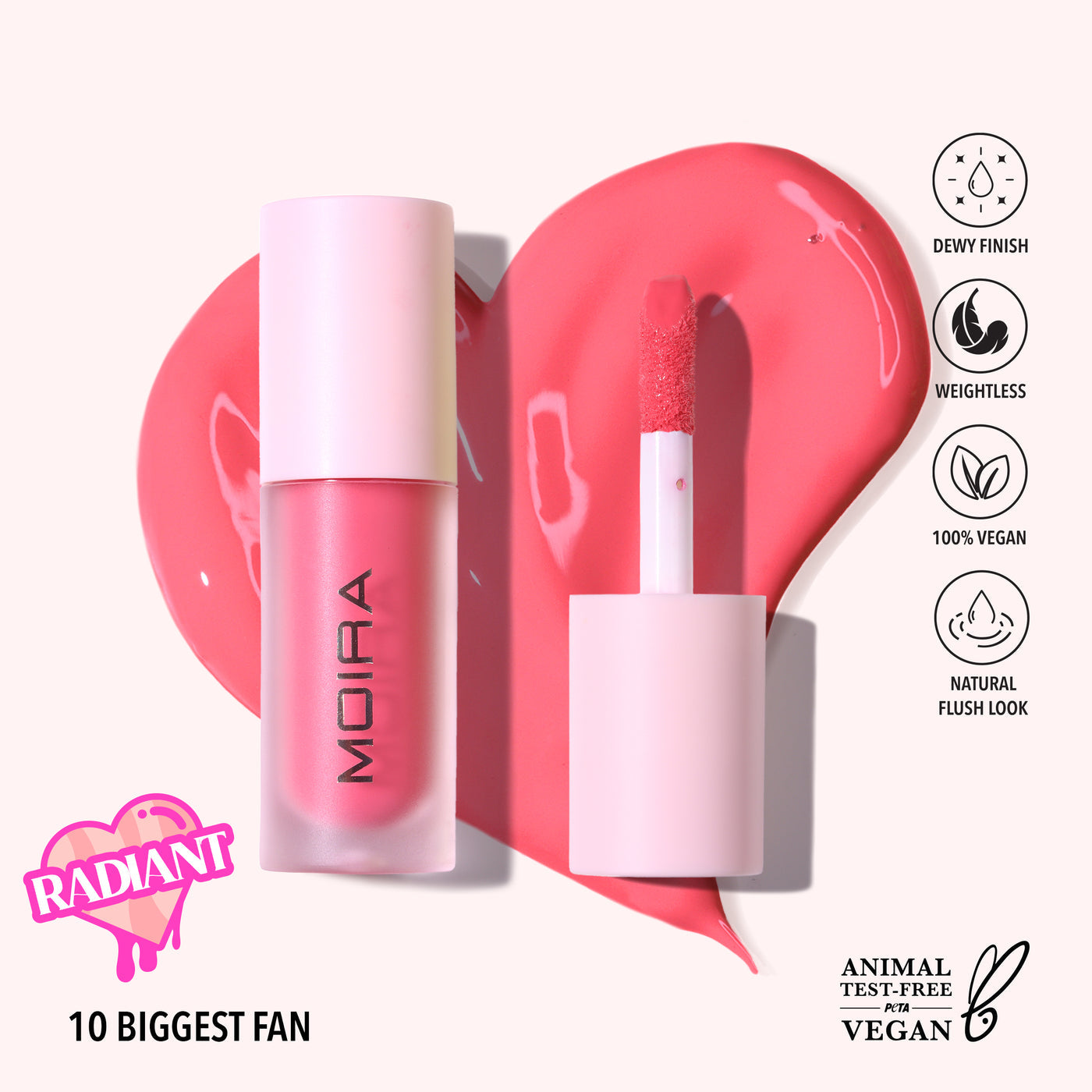 LOVE STEADY LIQUID BLUSH - MOIRA BEAUTY