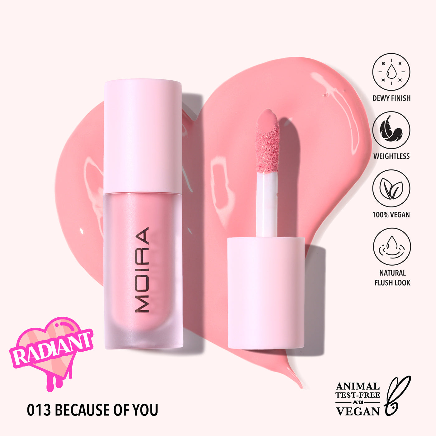 LOVE STEADY LIQUID BLUSH - MOIRA BEAUTY