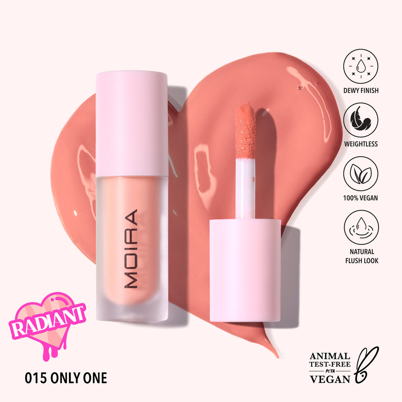 LOVE STEADY LIQUID BLUSH - MOIRA BEAUTY