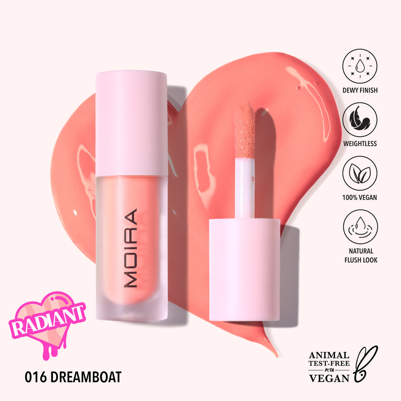 LOVE STEADY LIQUID BLUSH - MOIRA BEAUTY