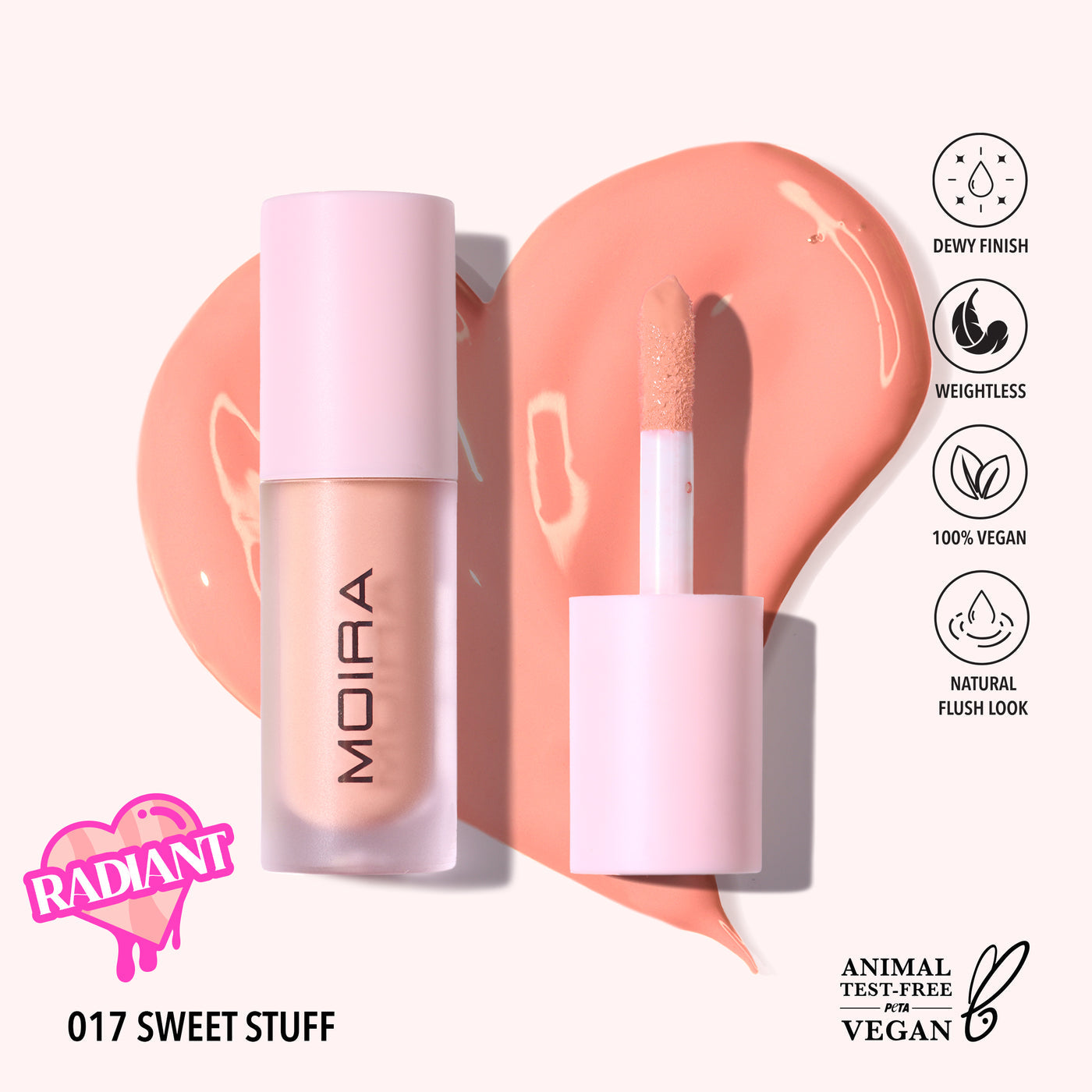 LOVE STEADY LIQUID BLUSH - MOIRA BEAUTY