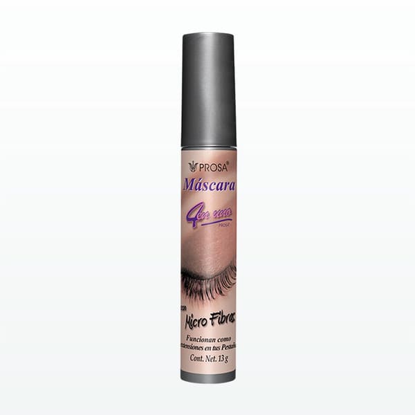MASCARA PARA PESTAÑAS MICROFIBRAS 13GR - PROSA 4 EN 1