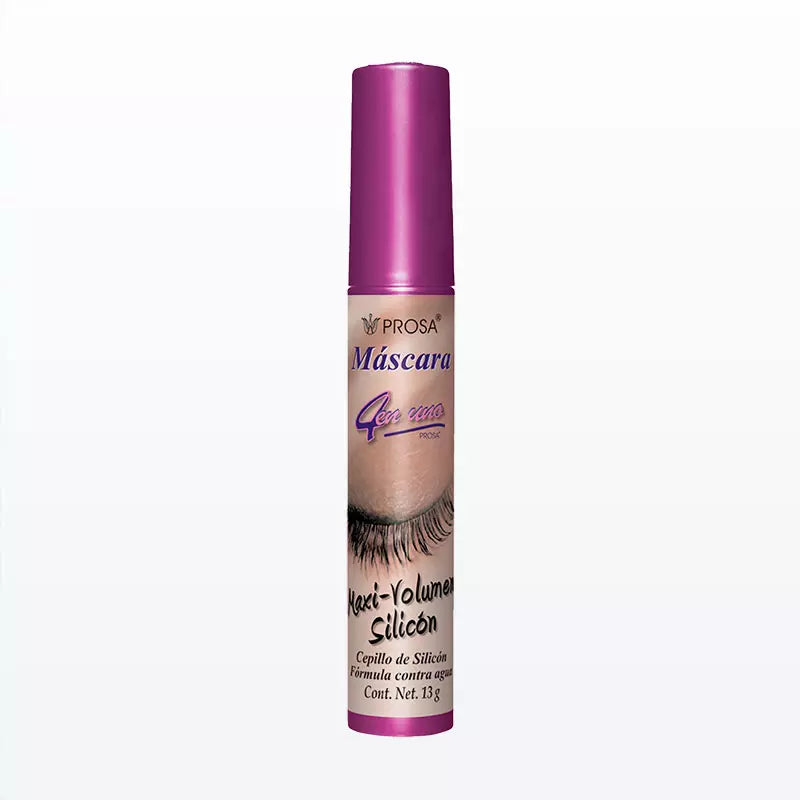 MASCARA PARA PESTAÑAS MAXI VOLUMEN SILICON 13 GR - PROSA 4 EN 1