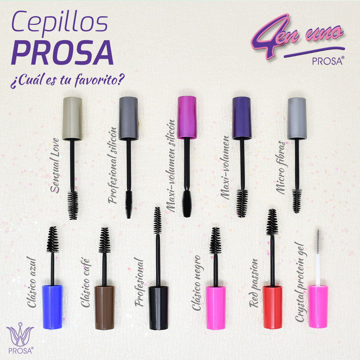 MASCARA PARA PESTAÑAS CLASICA AZUL 14 G - PROSA 4 EN 1