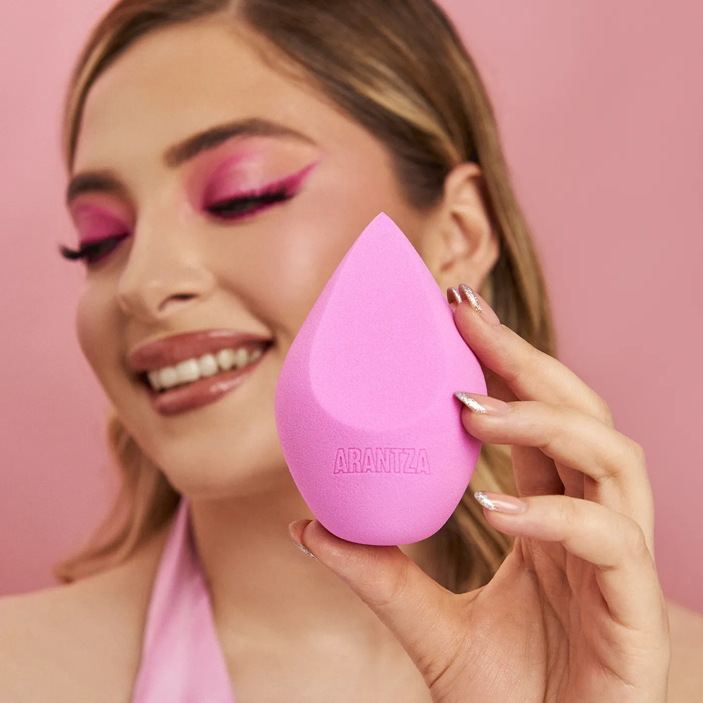 HD BLENDER ESPONJA LIBRE DE LÁTEX ROSA - ARANTZA COSMETICS
