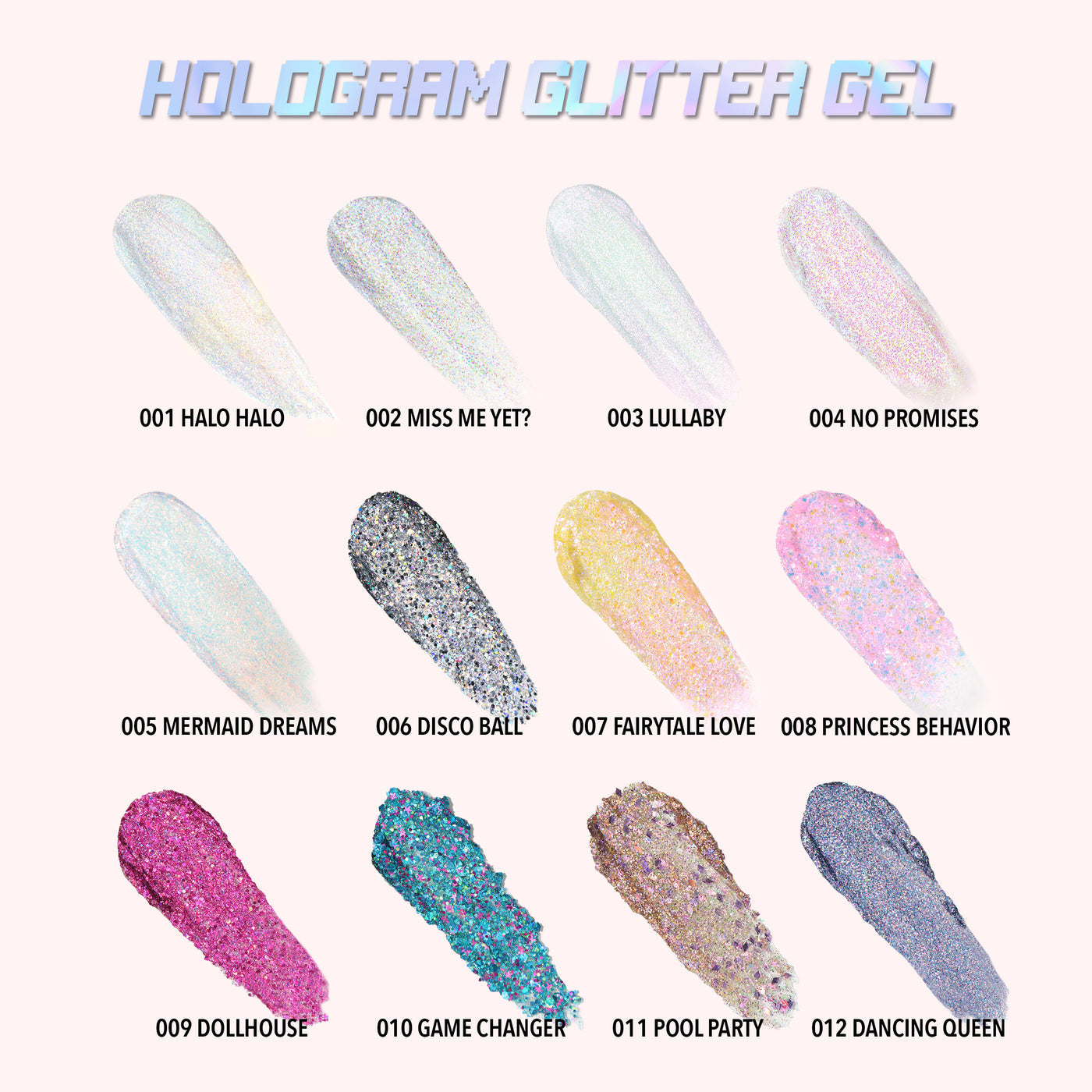 HOLOGRAM GLITTER GEL - MOIRA BEAUTY