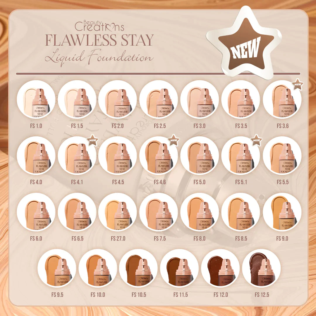 BASE LÍQUIDA FLAWLESS STAY FS 2.5 - BEAUTY CREATIONS