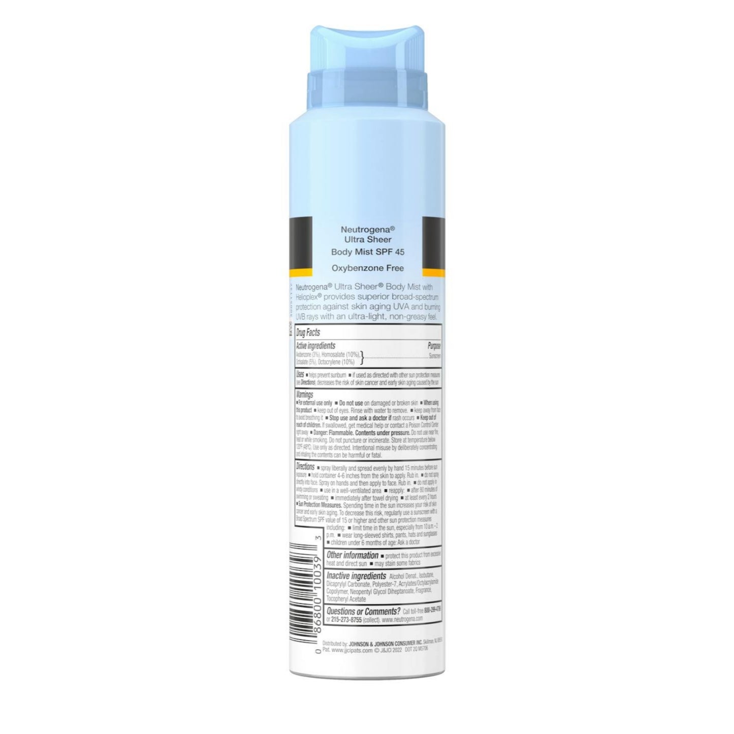 PROTECTOR SOLAR CORPORAL ULTRA SHEER BODY MIST SPF45 226GR - NEUTROGENA