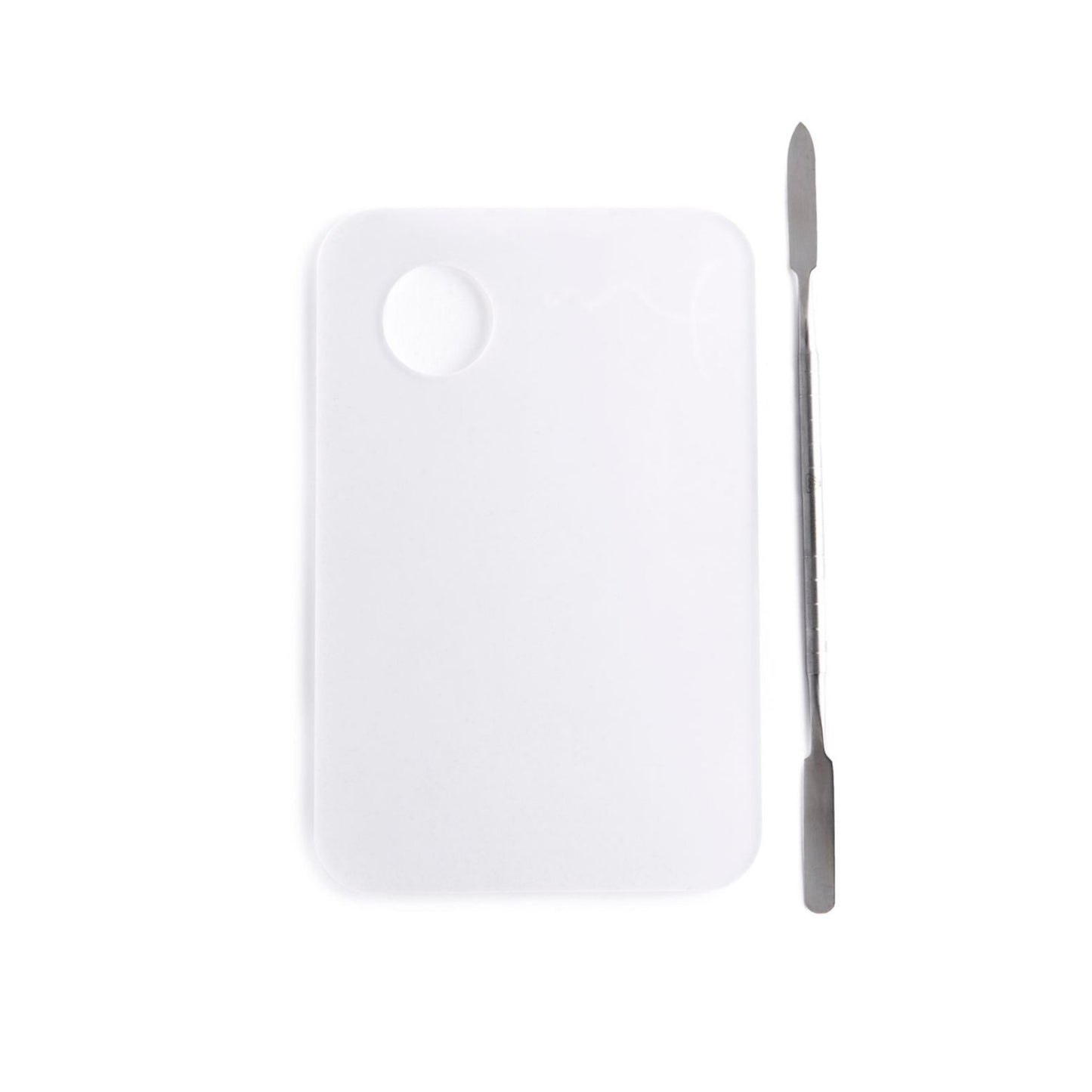 KIT PALETA DE ACRILICO Y ESPATULA - MARIFER COSMETICS