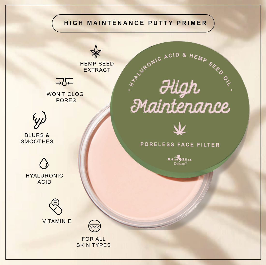 HIGH MAINTENANCE PORELES PUTTY PRIMER - ITALIA DELUXE