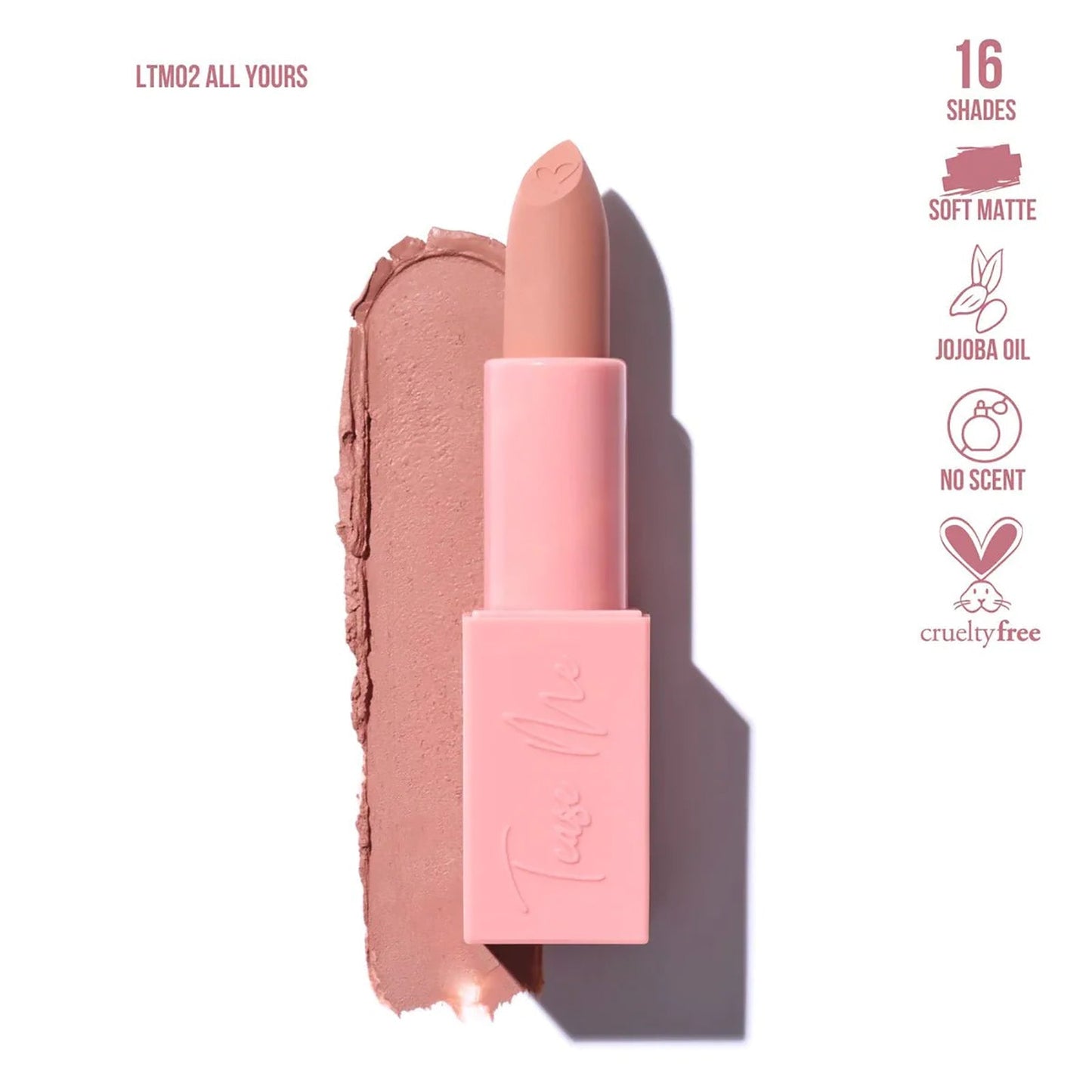 LABIAL EN BARRA ALL YOURS TEASE ME - BEAUTY CREATIONS