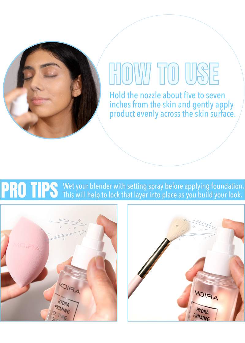 HYDRA PRIMING SETTING SPRAY - MOIRA BEAUTY