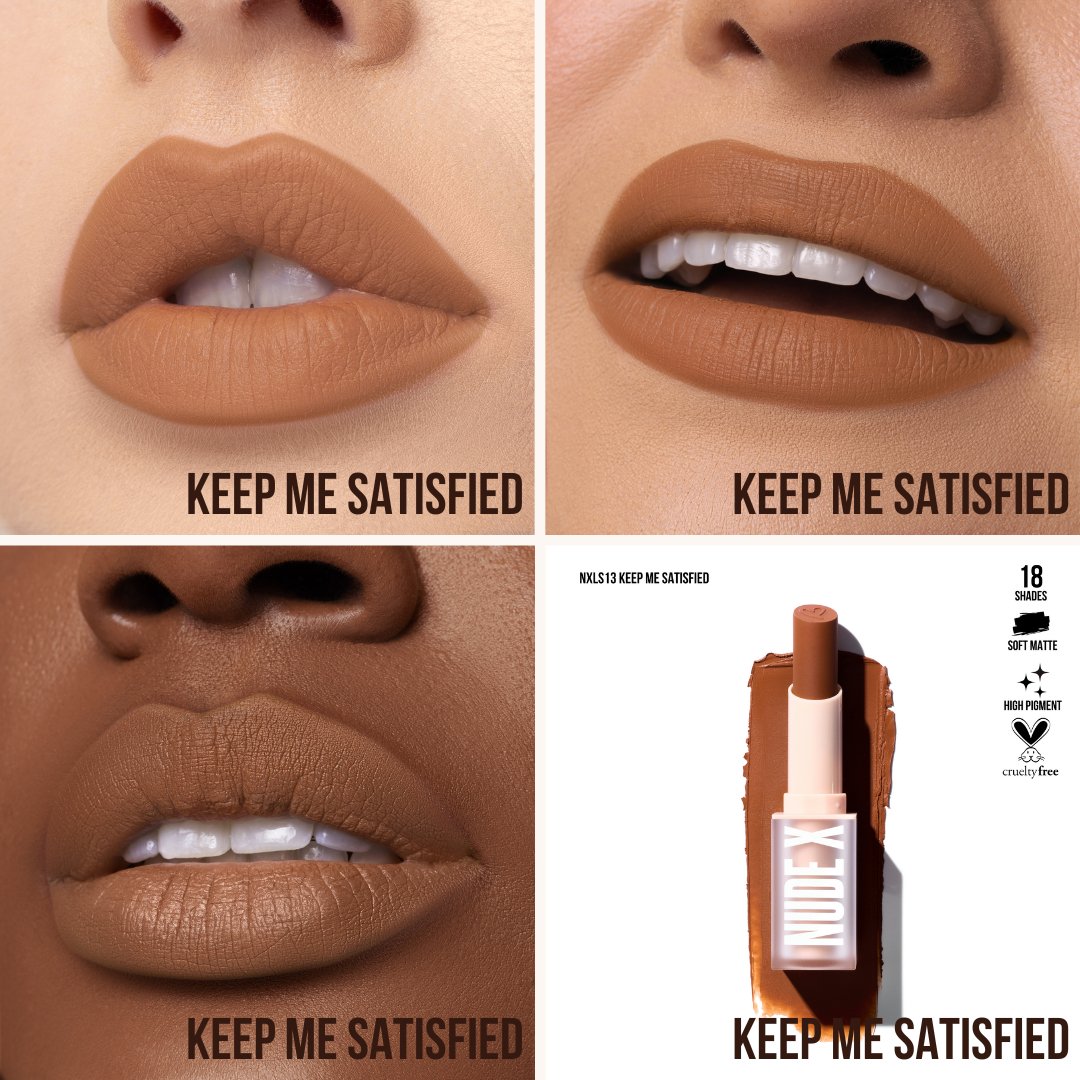 LABIAL BARRA SOFT MATTE NUDE X KEEP ME SATISFIED - BEAUTY CREATIONS