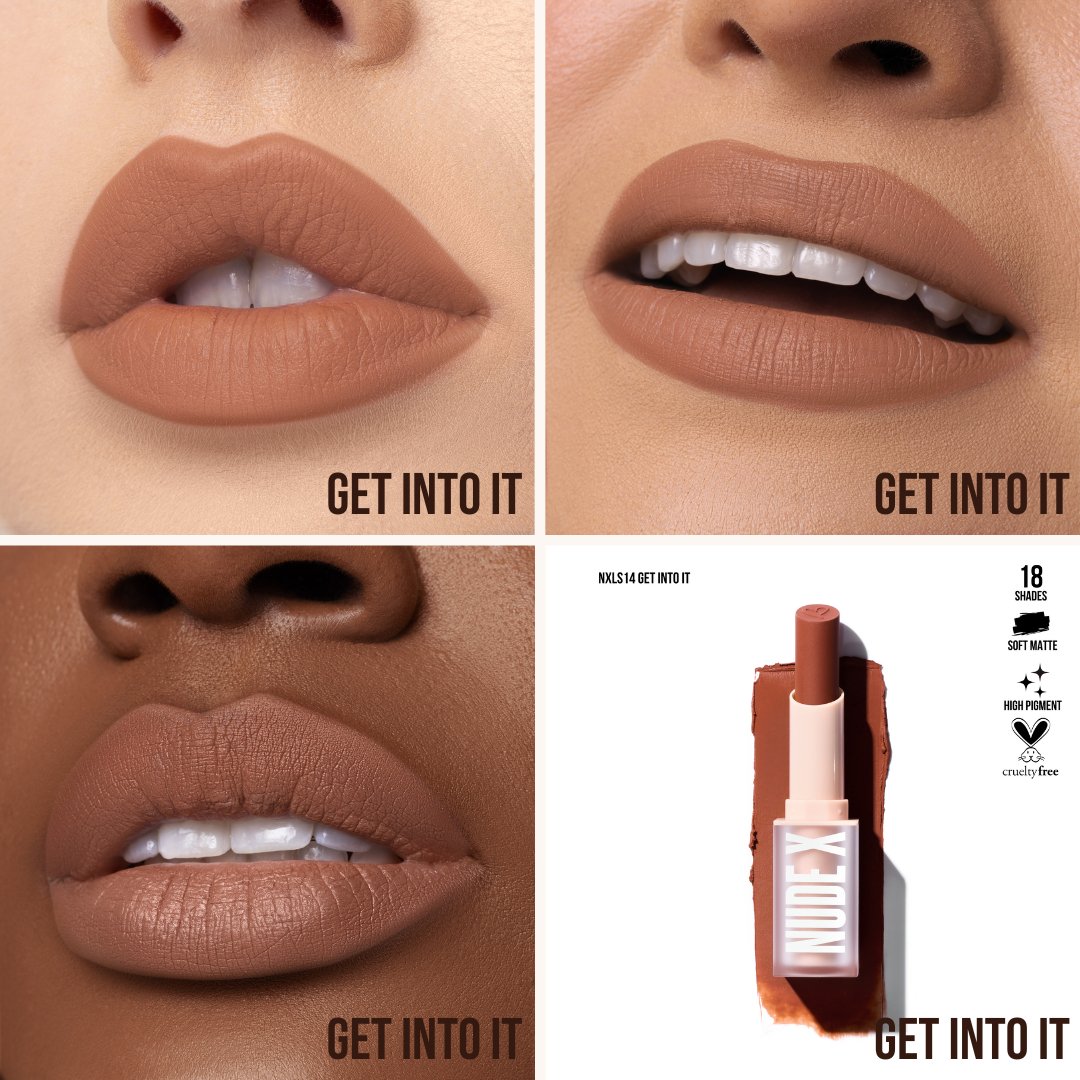 LABIAL BARRA SOFT MATTE NUDE X GET INTO IT - BEAUTY CREATIONS