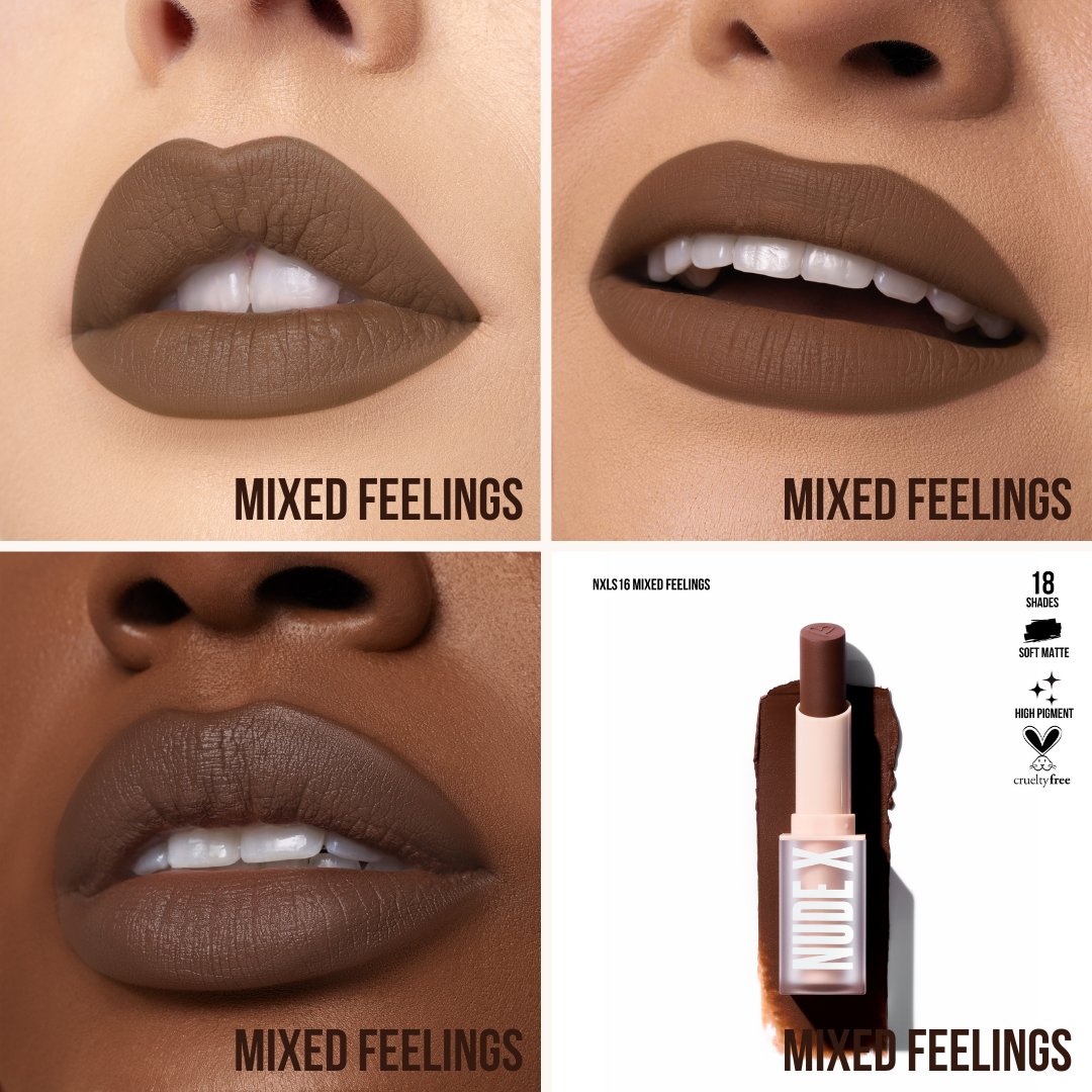 LABIAL BARRA SOFT MATTE NUDE X MIXED FEELINGS - BEAUTY CREATIONS
