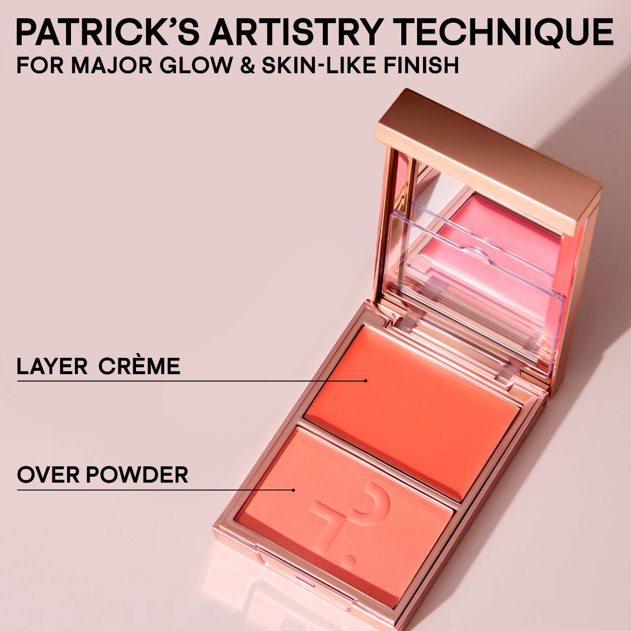 MAJOR HEADLINES DOBLE-TAKE CRÈME & POWDER BLUSH DUO SHE'S A DOLL - PATRCK TA