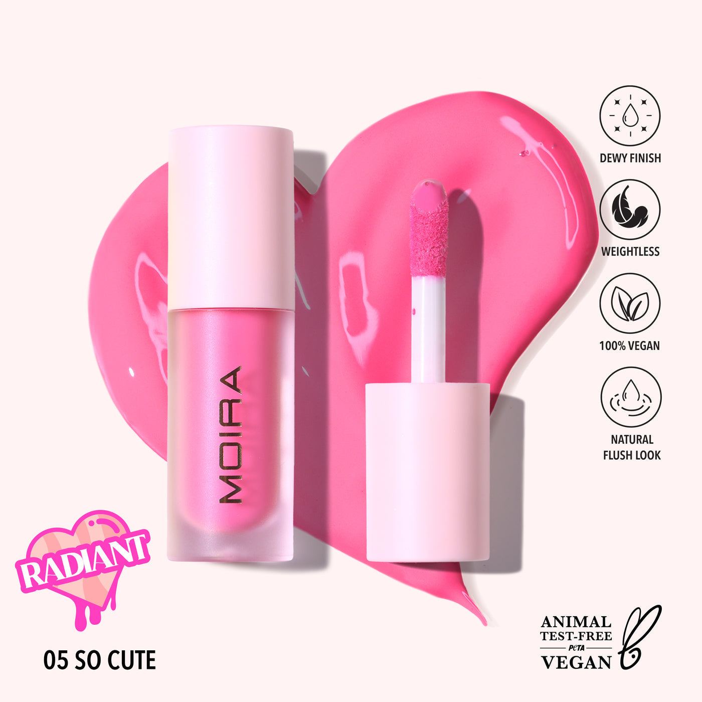 LOVE STEADY LIQUID BLUSH - MOIRA BEAUTY