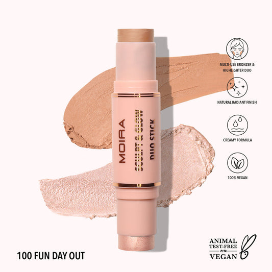 SCULPT & GLOW DUO STICK 100 FUN DAY OUT - MOIRA BEAUTY