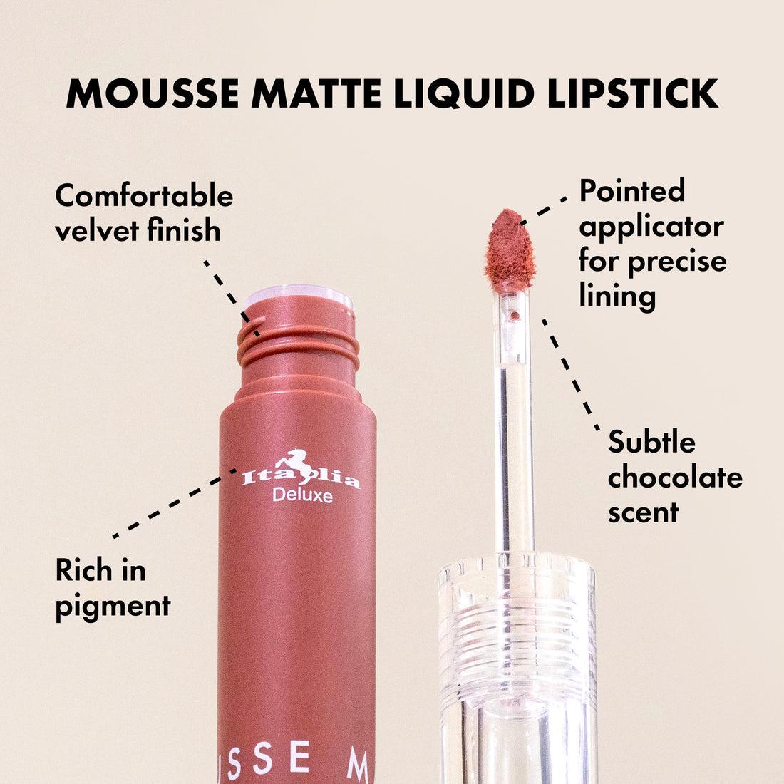 MOUSSE MATTE LIQUID LIPSTICK - ITALIA DELUXE