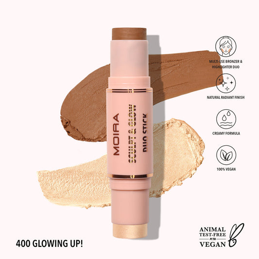 SCULPT & GLOW DUO STICK 400 GLOWING UP! - MOIRA BEAUTY