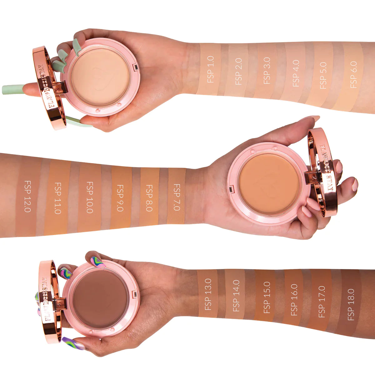 BASE EN POLVO FLAWLESS STAY FSP 2.0 POLVO COMPACTO - BEAUTY CREATIONS
