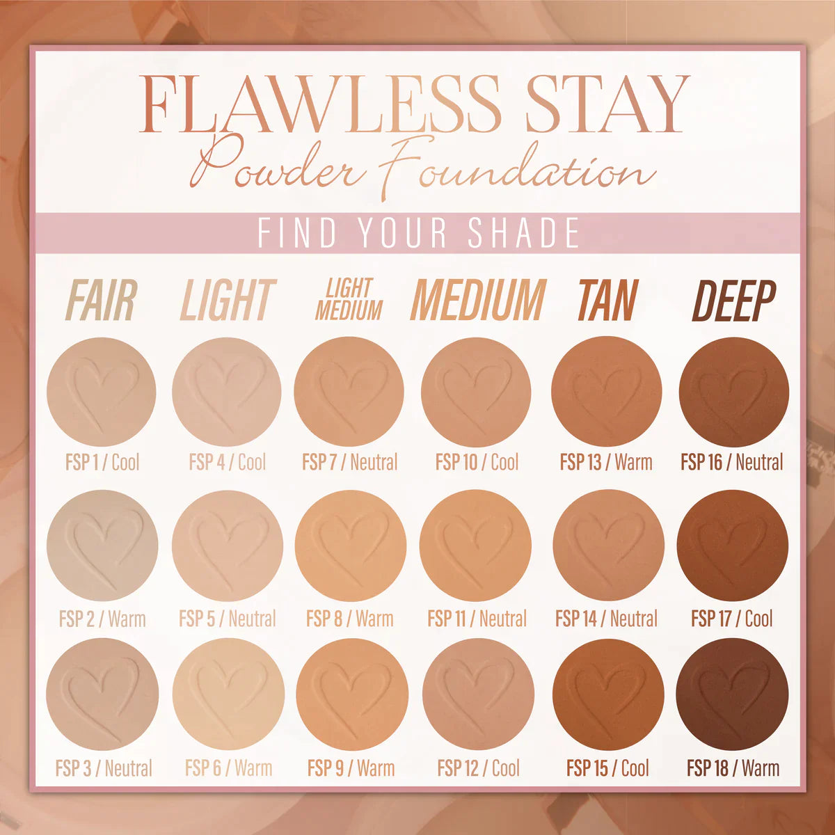 BASE EN POLVO FLAWLESS STAY FSP 2.0 POLVO COMPACTO - BEAUTY CREATIONS