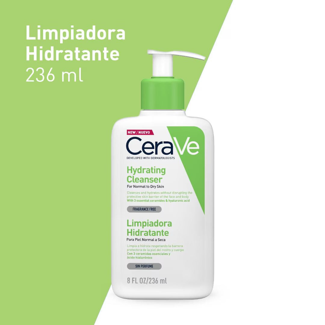 LIMPIADOR HIDRATANTE PIEL NORMAL/SECA 236 ML - CERAVE