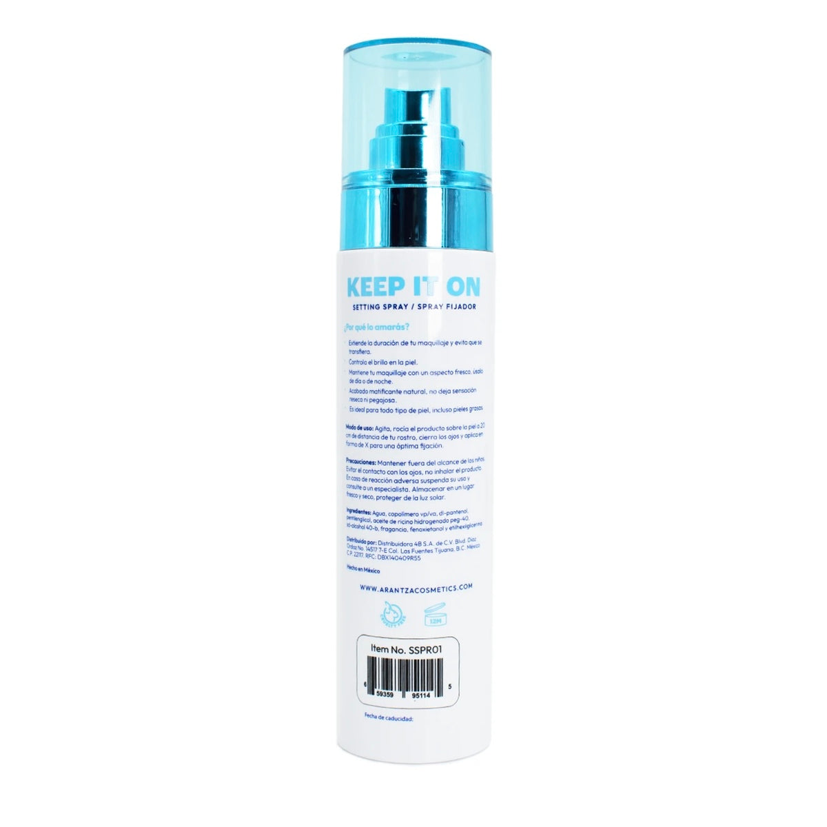 KEEP IT ON SETTING SPRAY ARANTZA COSMETICS