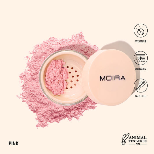 LOOSE SETTING POWDER 08 PINK POLVO FIJADOR - MOIRA BEAUTY