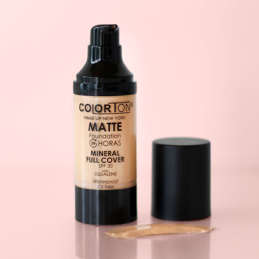MAQUILLAJE LIQUIDO MATTE MINERAL FULL COVER - COLORTON