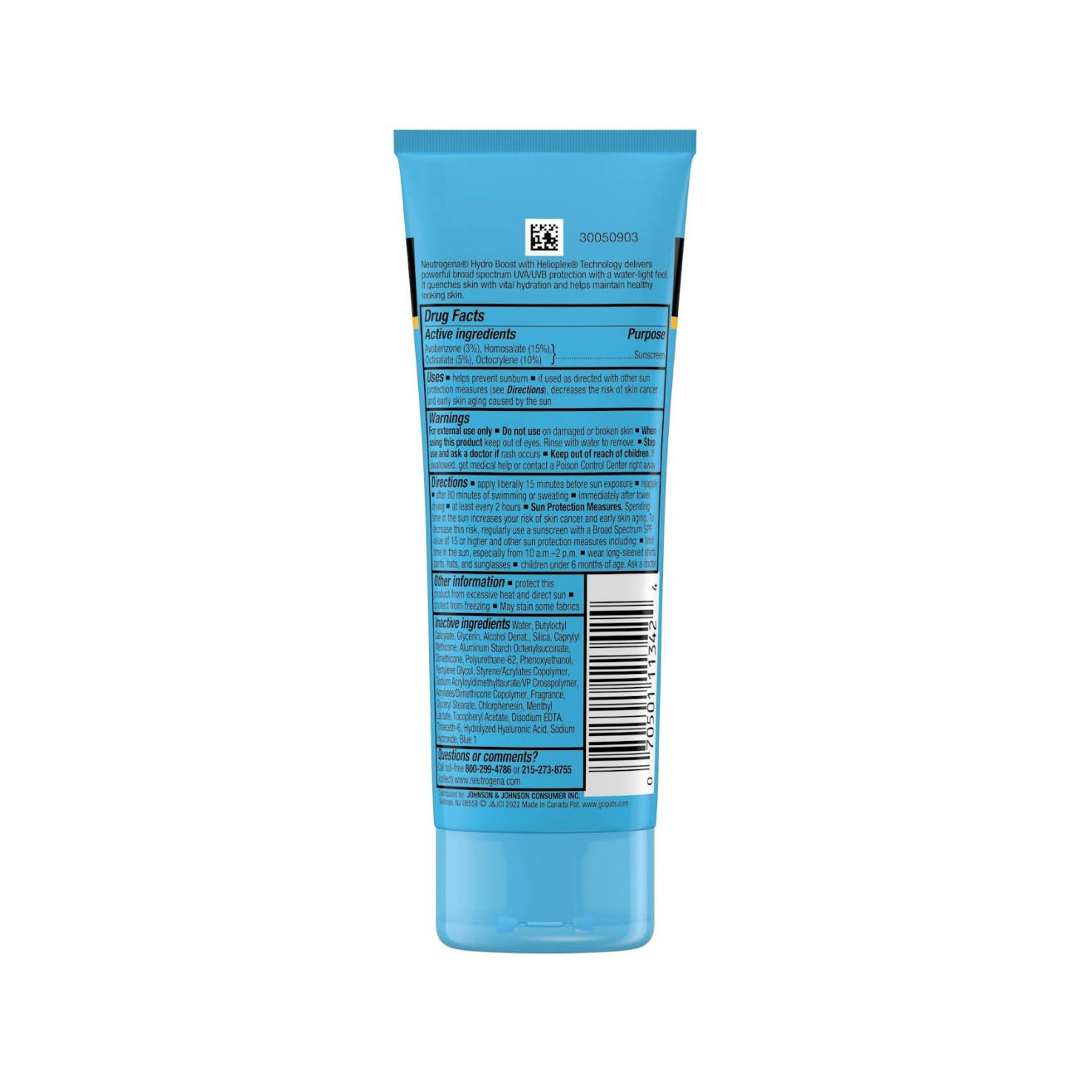 PROTECTOR SOLAR HYDRO BOOST WATER GEL LOTION SPF50 88 ML - NEUTROGENA