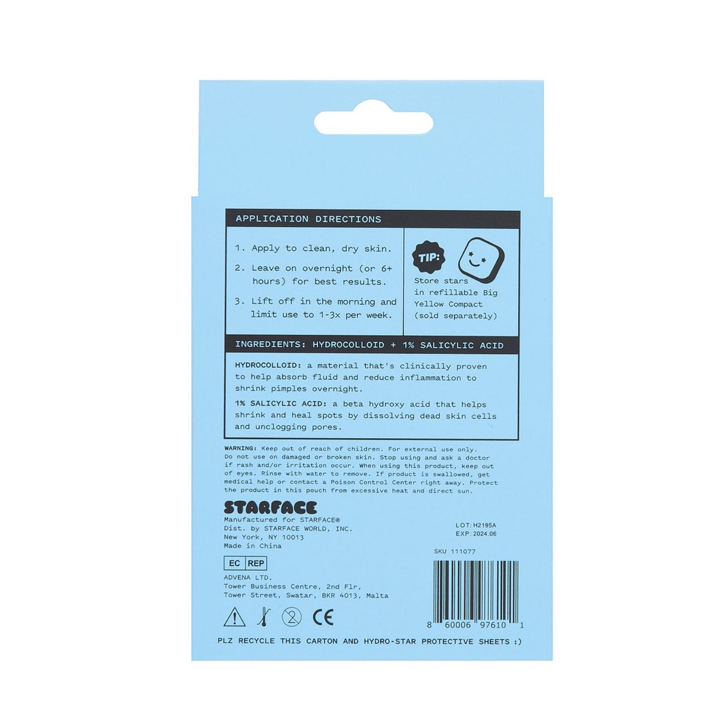 HYDRO-STAR PATCHES + SALICYLIC ACID 32 STARS - STARFACE
