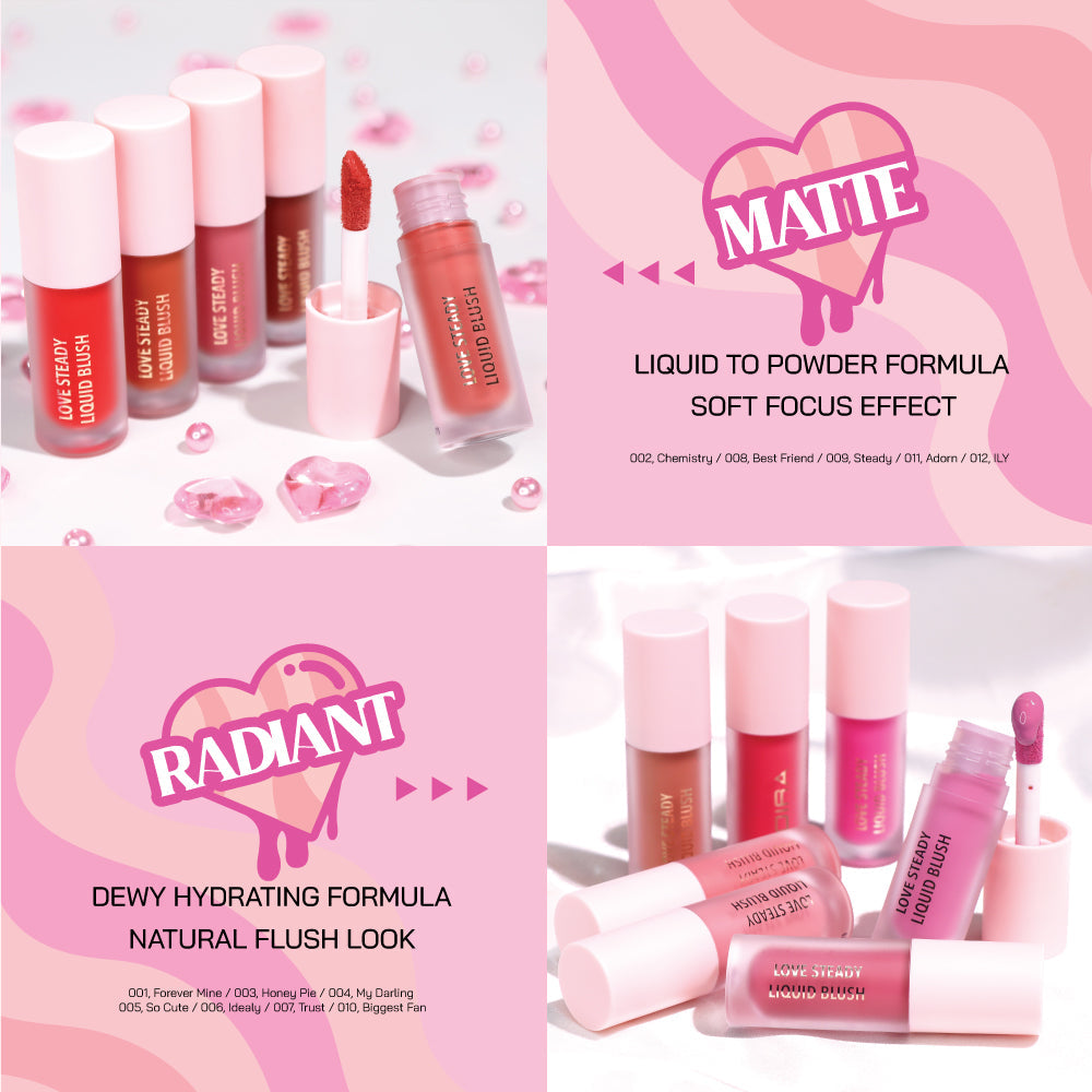 LOVE STEADY LIQUID BLUSH - MOIRA BEAUTY