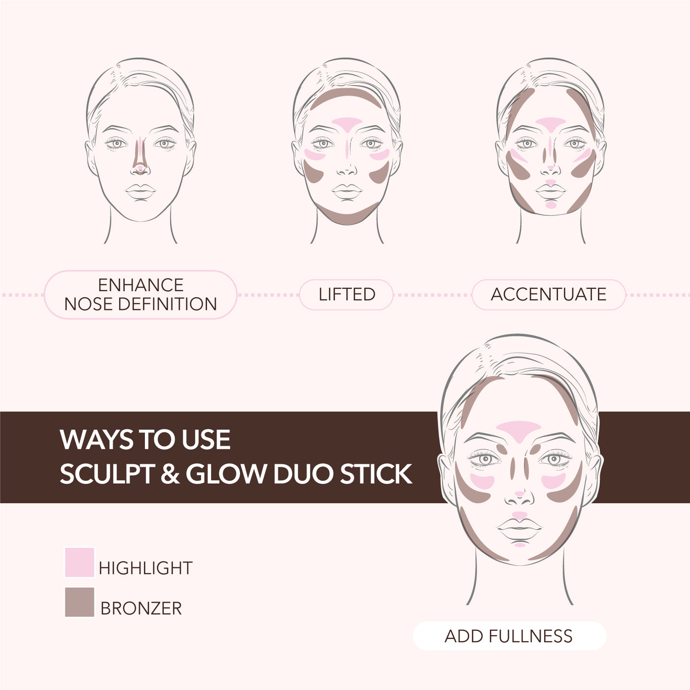 SCULPT & GLOW DUO STICK 500 BEACH HAPPY - MOIRA BEAUTY
