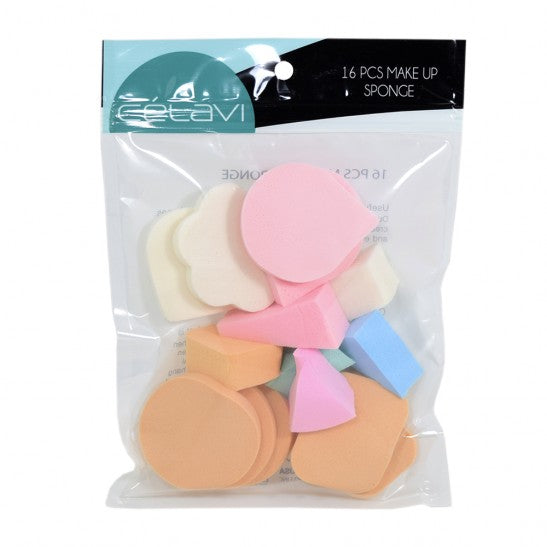 ESPONJA PARA MAQUILLAJE 16 PIEZAS CÉLAVI