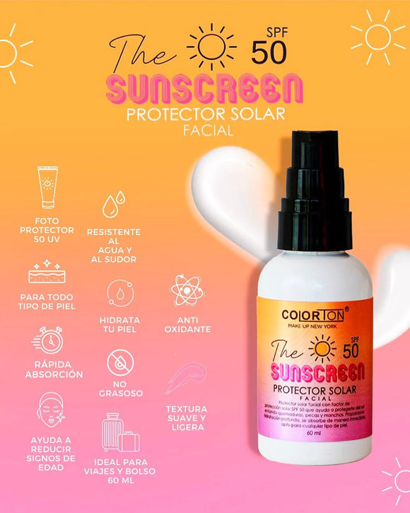 PROTECTOR SOLAR FACIAL: THE SUNSCREEN 50 SPF - COLORTON