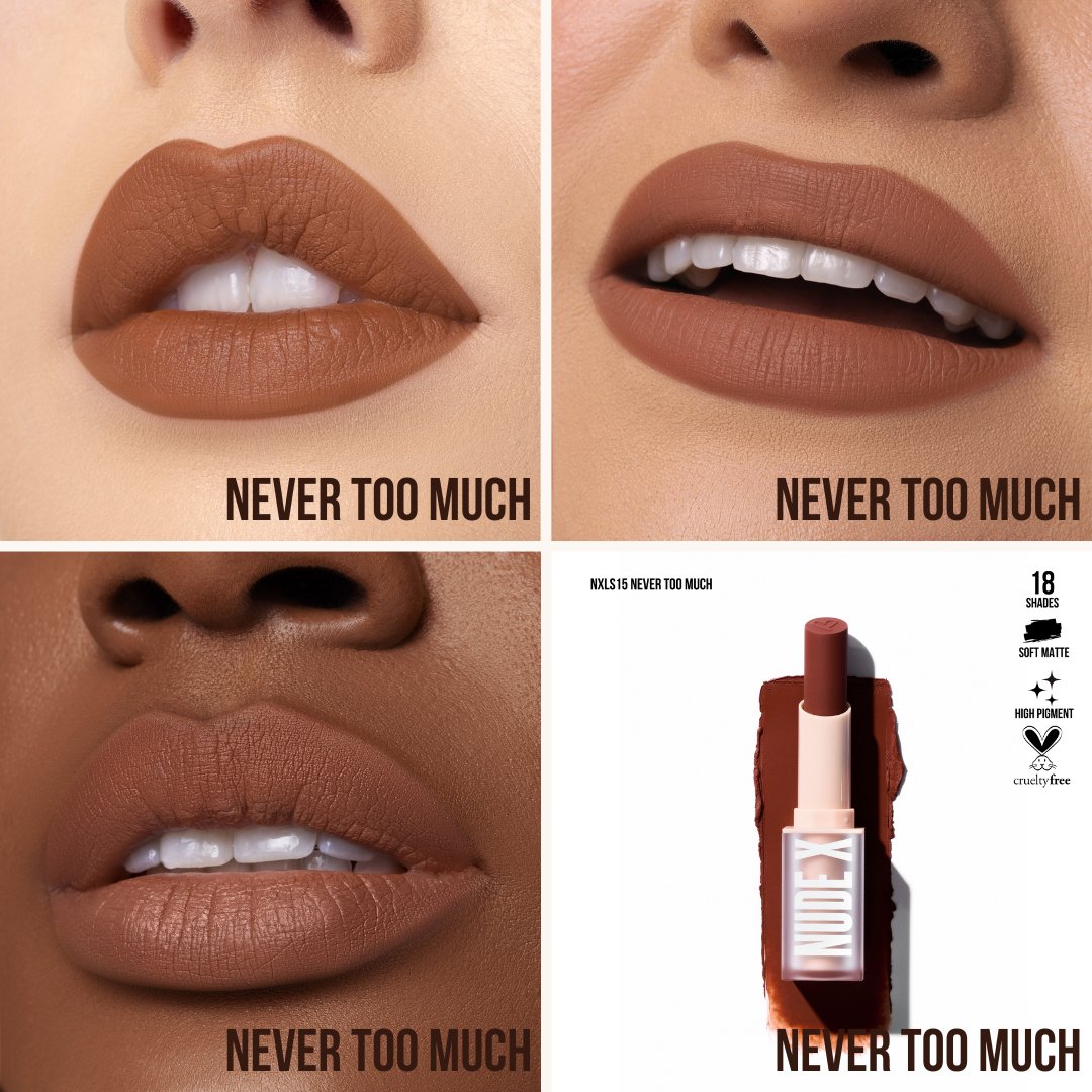 LABIAL BARRA SOFT MATTE NUDE X NEVER TOO MUCH - BEAUTY CREATIONS